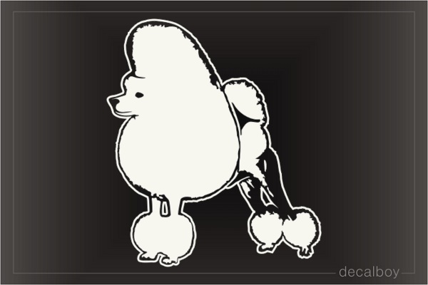 Poodle Miniature Car Window Decal