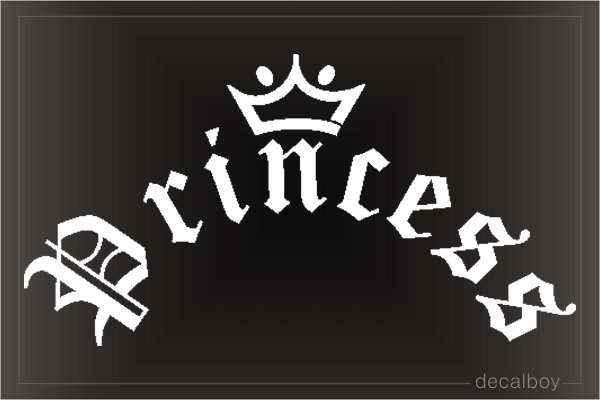 Princess Crown 456 Car Window Decal