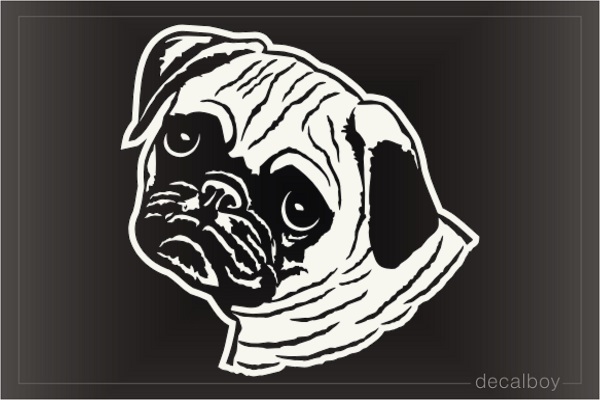 Pug Face Decal