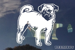 Pug Car Window Decal