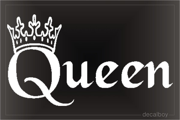 Queen Crown Design Car Window Decal