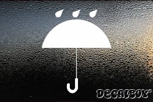 Rain Umbrella Car Decal