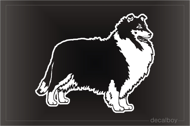 Rough Collie Car Window Decal