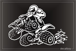 Racing Four Wheeler Atv Window Decal