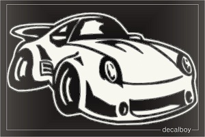 Racing Porsche Window Decal