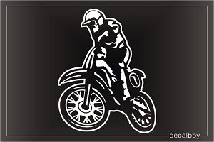 Racing Motorcycler Window Decal