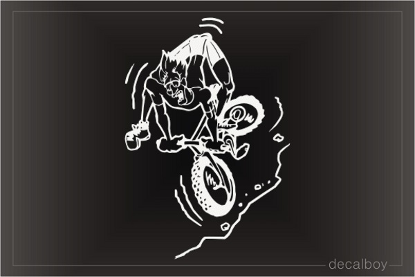 Racing Mountain Bike Window Decal