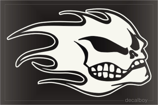 Racing Skull 2 Window Decal