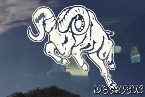 Ram Attacking Window Decal