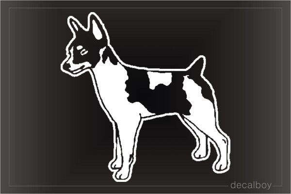 Rat Terrier 2 Car Window Decal