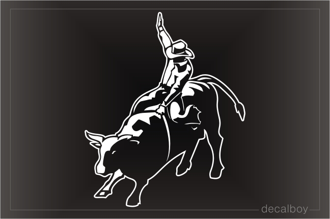 Rodeo Bull Car Window Decal