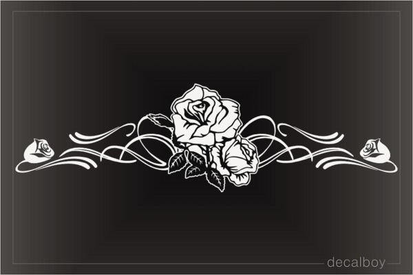 In Loving Memory Of Mom – Rose Flower Decal, Custom Memorial Window Sticker For Car, White Vinyl, Made In USA