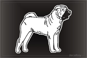 Shar Pei Car Window Decal