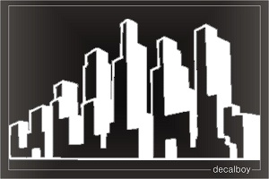 Skyline Buildings 3 Car Decal