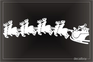 Christmas Sleigh Car Decal