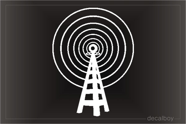 Broadcast Antenna Car Decal