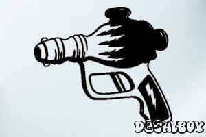 Space Age Ray Gun Car Decal