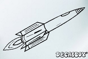 Space Rocket Car Decal