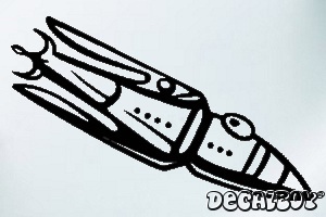 Spaceage Bombing Car Decal