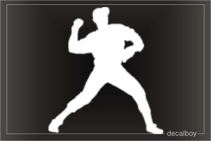 Pitcher Baseball Player Window Decal