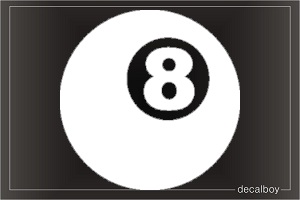 Ball Eight Billiard Window Decal