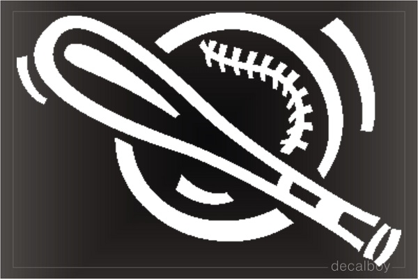 Baseball Bat Window Decal