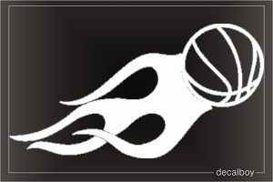 Basketball Flames 2 Die-cut Decal