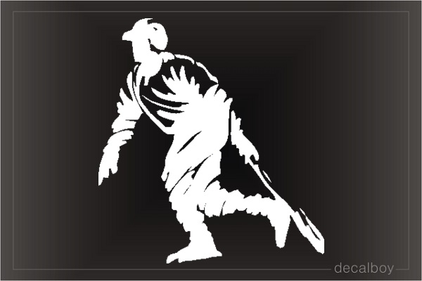 Baseball Player Window Decal