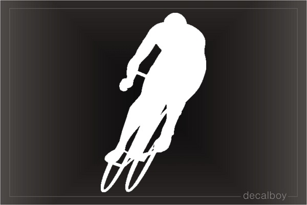 Cyclist Window Decal