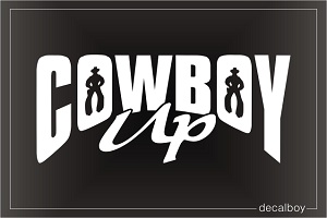 Cowboy Up 3 Car Window Decal