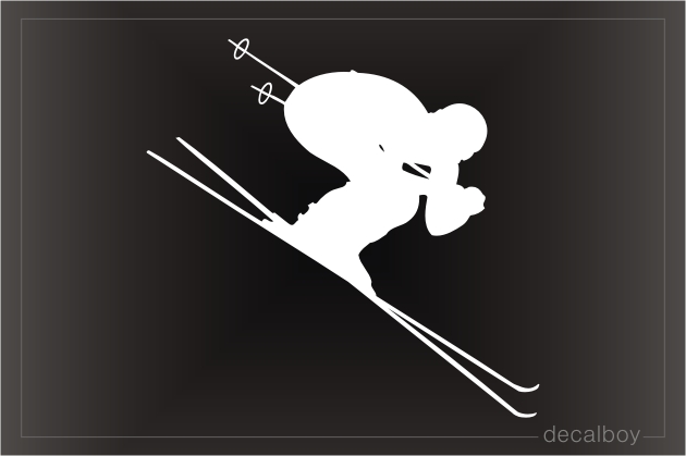 Mount Skiing Window Decal