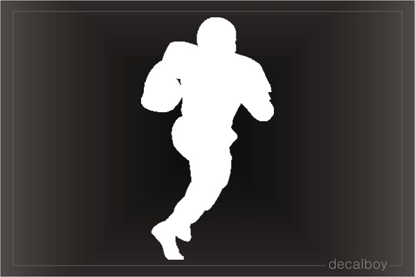 Football Player Window Decal