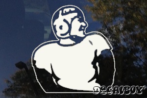 Football Player 123 Window Decal