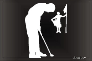 Golf Twosome Window Decal