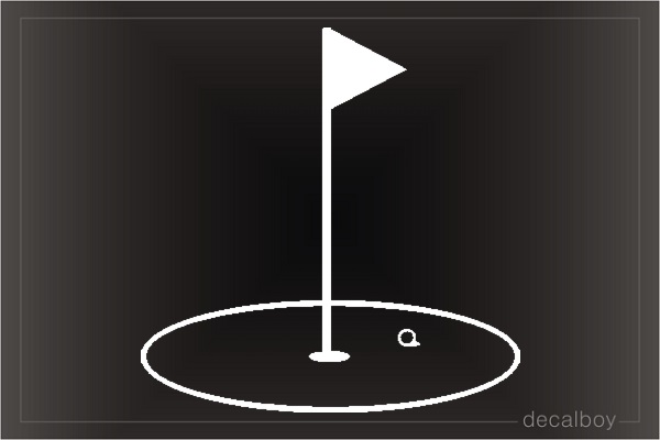 Golf Flag Window Decal