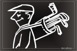 Golfer Man Window Decal