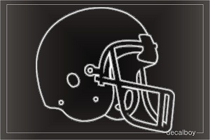 Helmet Football Player 2 Window Decal