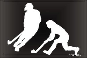 Hockey Grass Window Decal