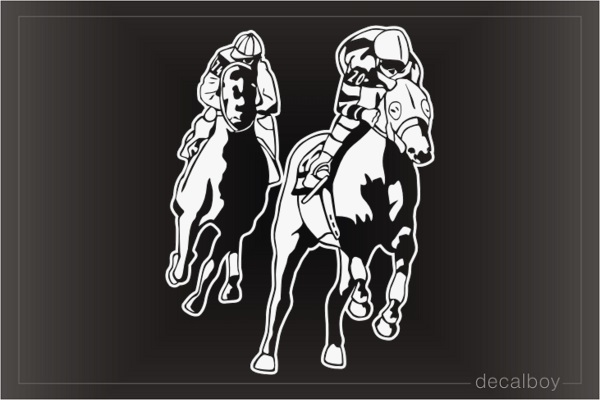 Horse Racing Car Window Decal