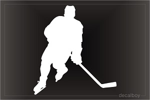 Ice Hockey Player Window Decal