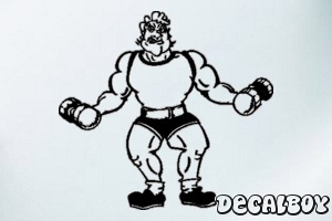 Muscle Guy Window Decal