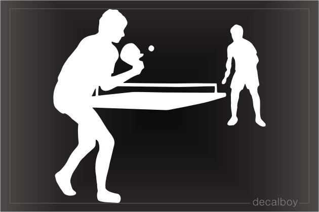 Pingpong Table Tennis Window Decal