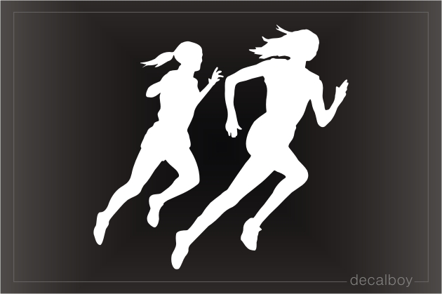 Runner Girls Window Decal