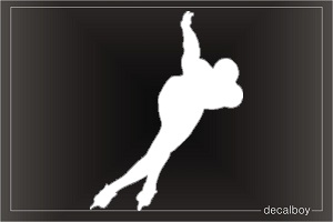 Iceskater Track Window Decal