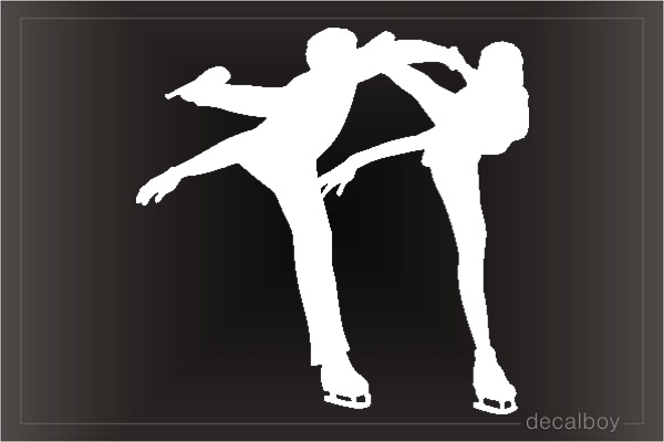 Ice Skating Pair Figure Window Decal