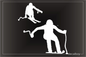 Skiing 34 Window Decal