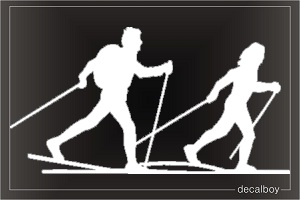 Skiing 4 Window Decal