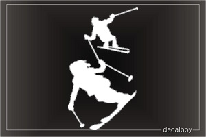 Skiing 5 Window Decal