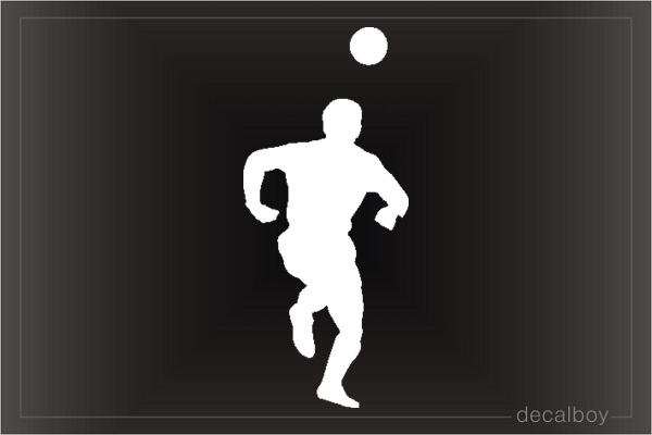 Head Soccer Ball Window Decal