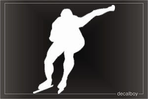 Speed Skating Window Decal